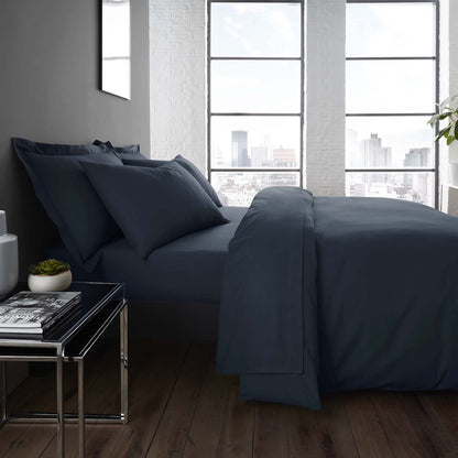 Plain Dyed 32cm Deep Fitted Bed Sheet in Navy