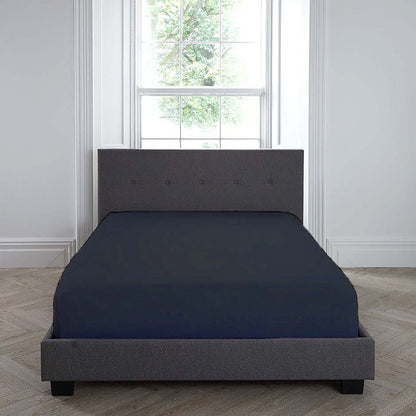 Plain Dyed 32cm Deep Fitted Bed Sheet in Navy