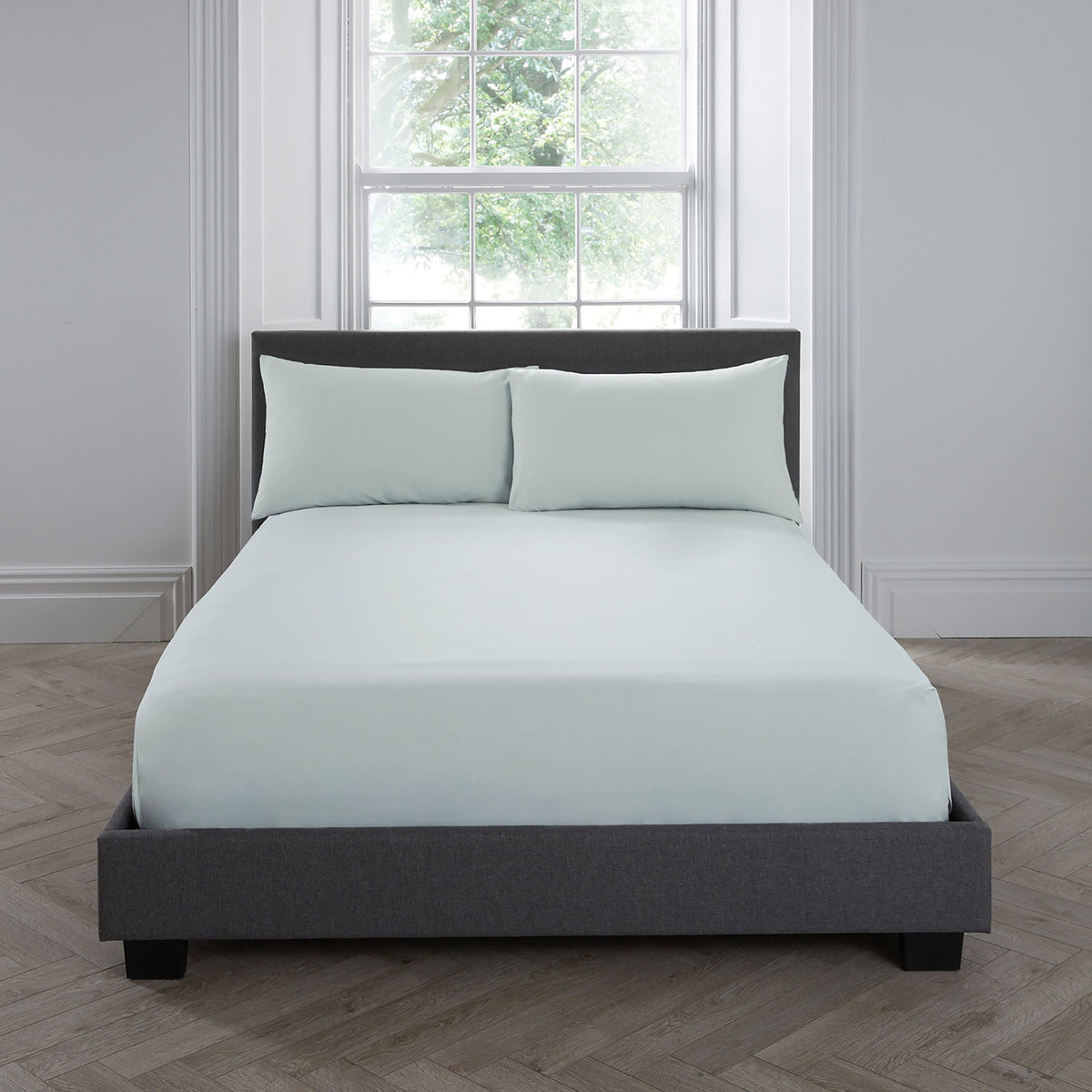 Plain Dyed 32cm Deep Fitted Bed Sheet in Green