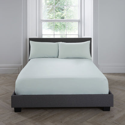 Plain Dyed 32cm Deep Fitted Bed Sheet in Green