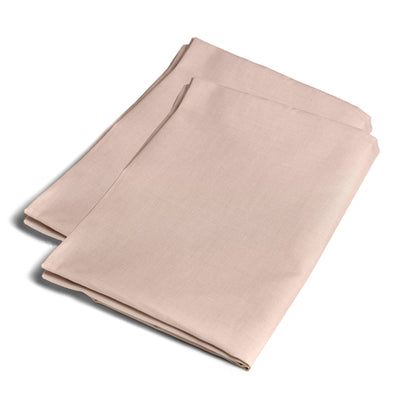 Plain Dyed Pair of Housewife Pillowcases in Blush