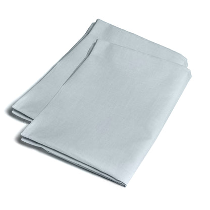 Plain Dyed Pair of Housewife Pillowcases in Duck Egg