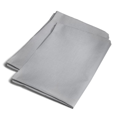 Plain Dyed Pair of Housewife Pillowcases in Silver