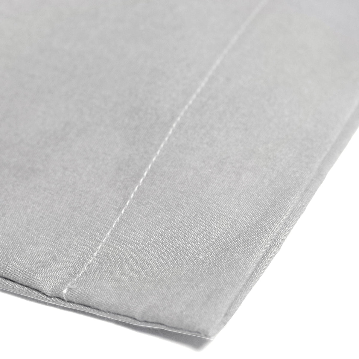 Plain Dyed Pair of Housewife Pillowcases in Silver