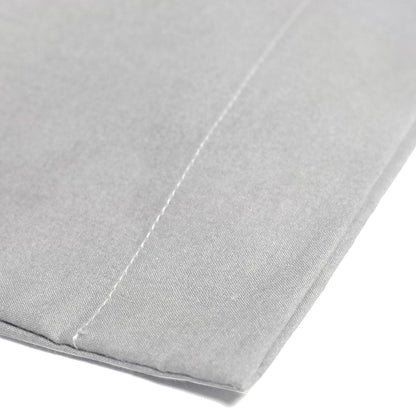 Plain Dyed Pair of Housewife Pillowcases in Silver