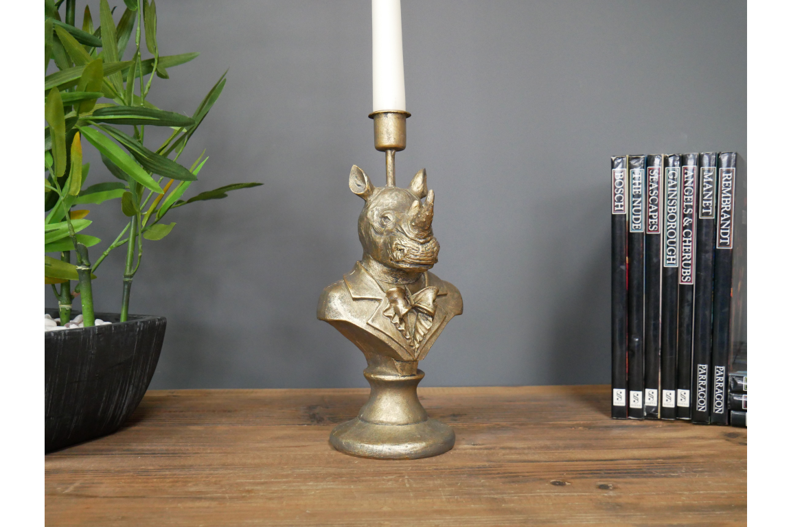 Rhino Candlestick Holder