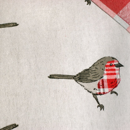 Robin Christmas Duvet Cover Set in Red