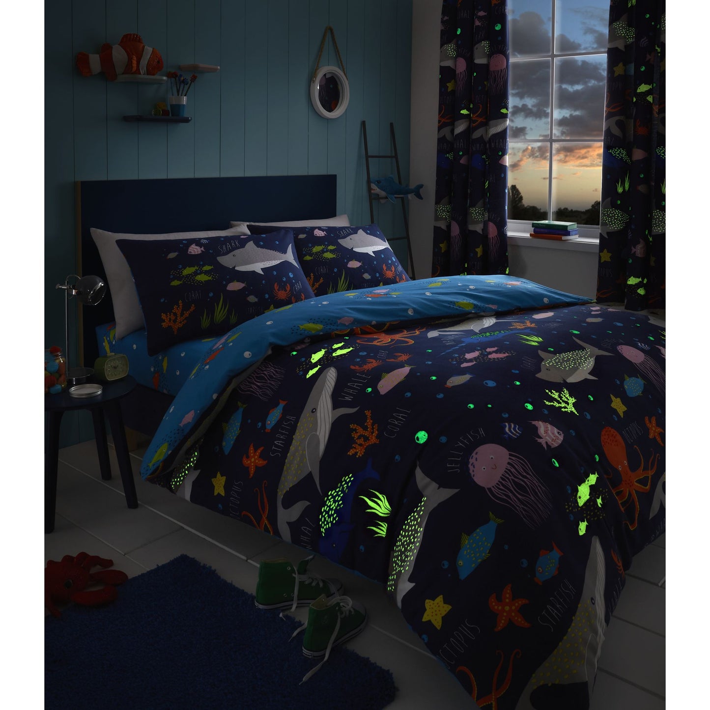 Sea Life Duvet Cover Set in Multicolour