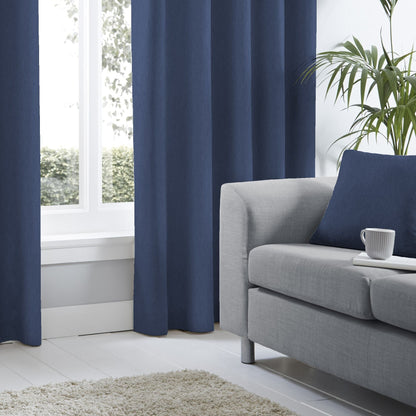Sorbonne Eyelet Curtains in Navy