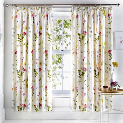 Spring Glade Pencil Pleat Curtains in Multicolour