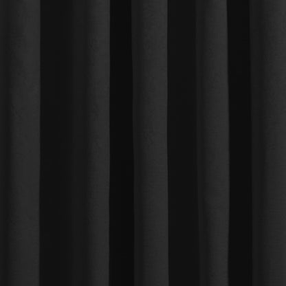 Strata Eyelet Single Panel Door Curtain in Black