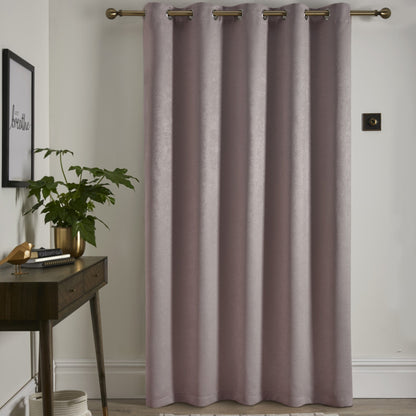Strata Eyelet Single Panel Door Curtain in Blush
