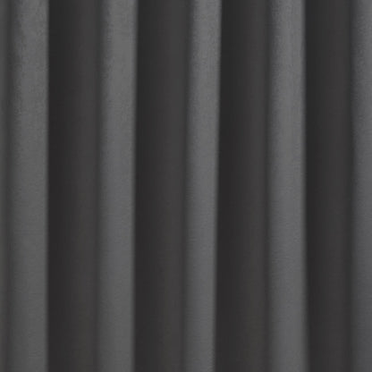 Strata Eyelet Single Panel Door Curtain in Charcoal