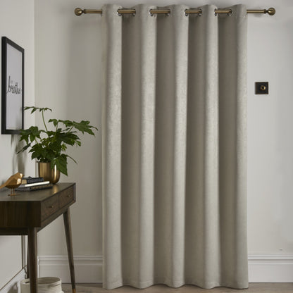 Strata Eyelet Single Panel Door Curtain in Natural