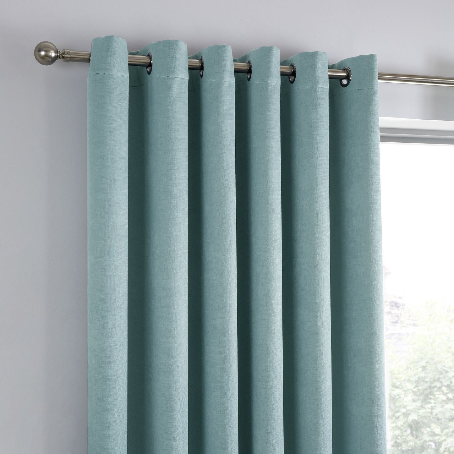 Strata Eyelet Curtains in Duck Egg