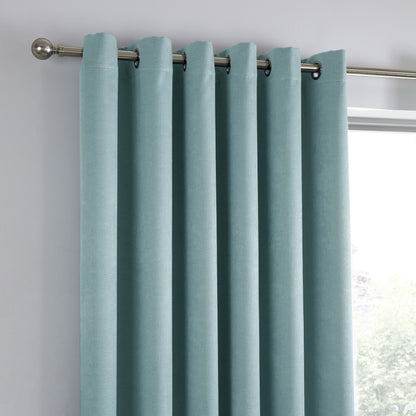 Strata Eyelet Curtains in Duck Egg