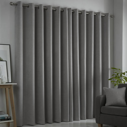 Strata Eyelet Curtains in Silver
