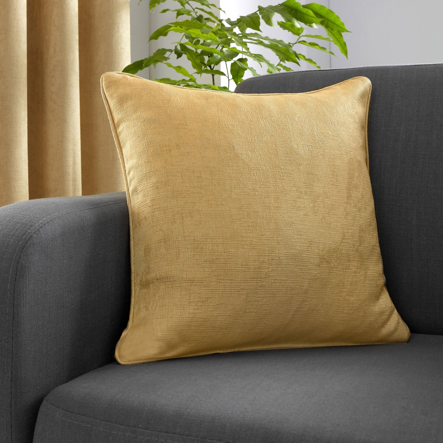 Strata Cushion in Ochre