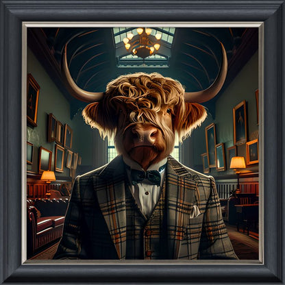 Dicky Bow Cow – Velvet Illusion Print