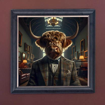 Dicky Bow Cow – Velvet Illusion Print