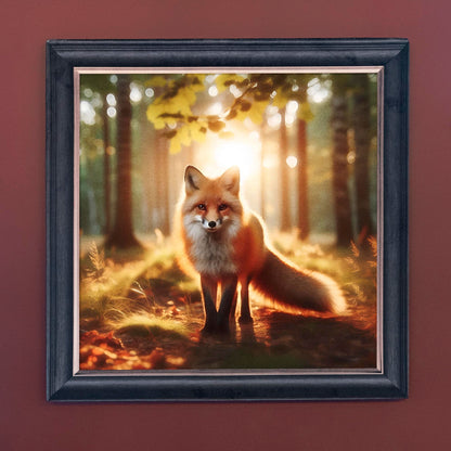 Fox in the Forest – Velvet Illusion Print
