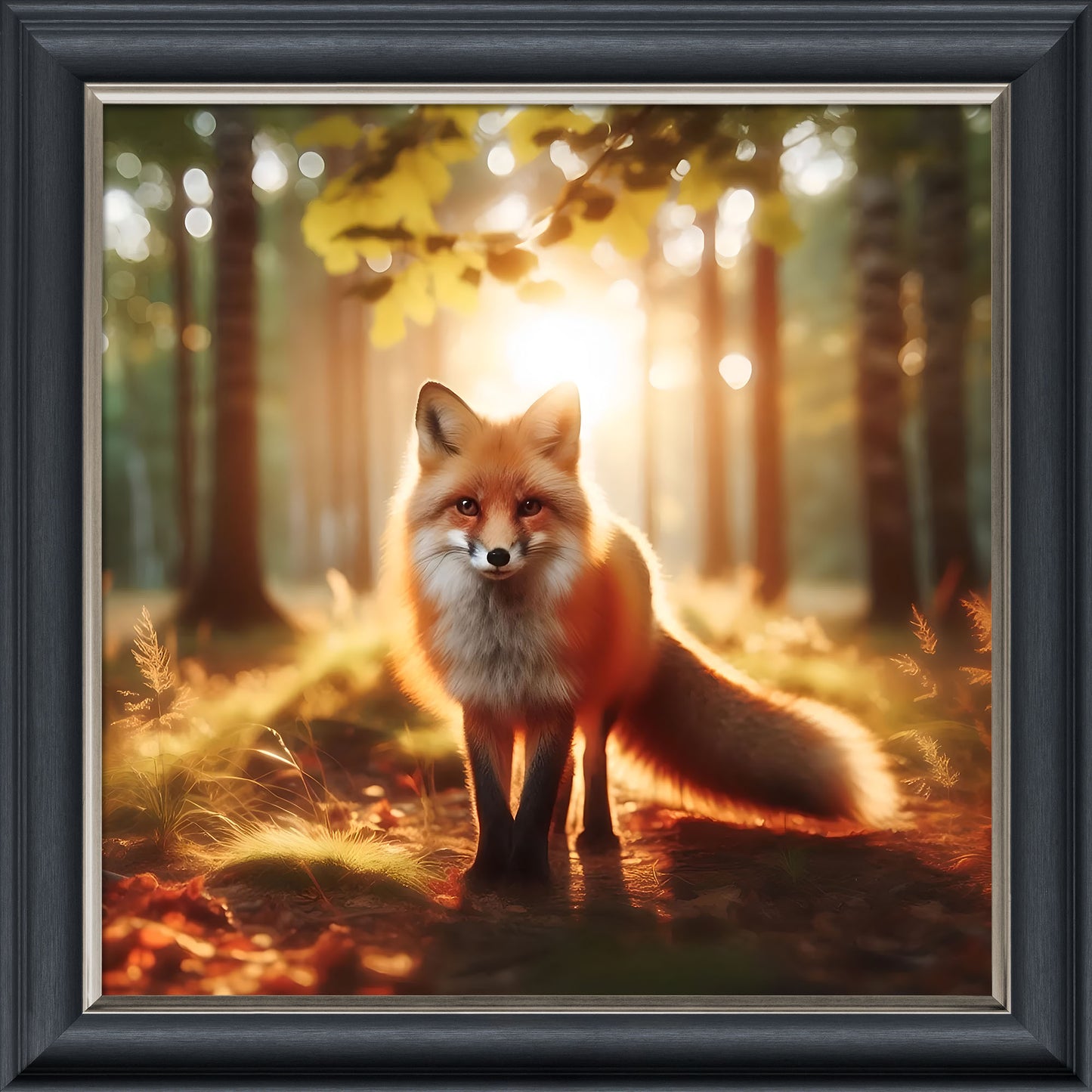 Fox in the Forest – Velvet Illusion Print
