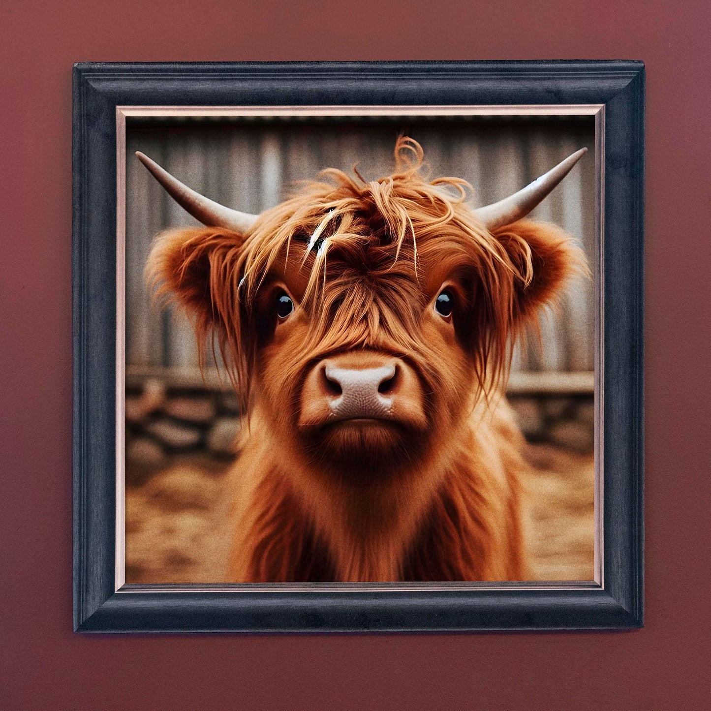 Highland Calf – Velvet Illusion Print