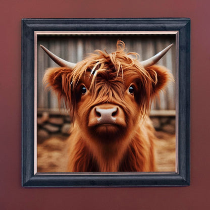 Highland Calf – Velvet Illusion Print