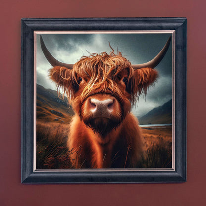 Highland Cow – Velvet Illusion Print