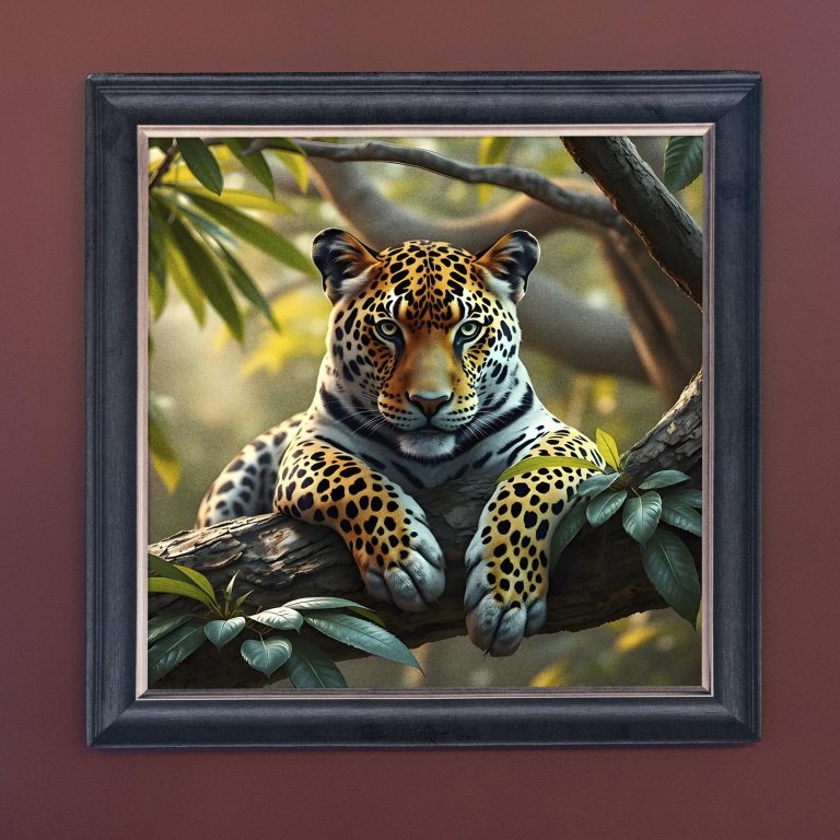 Spotted in a Tree – Velvet Illusion Print