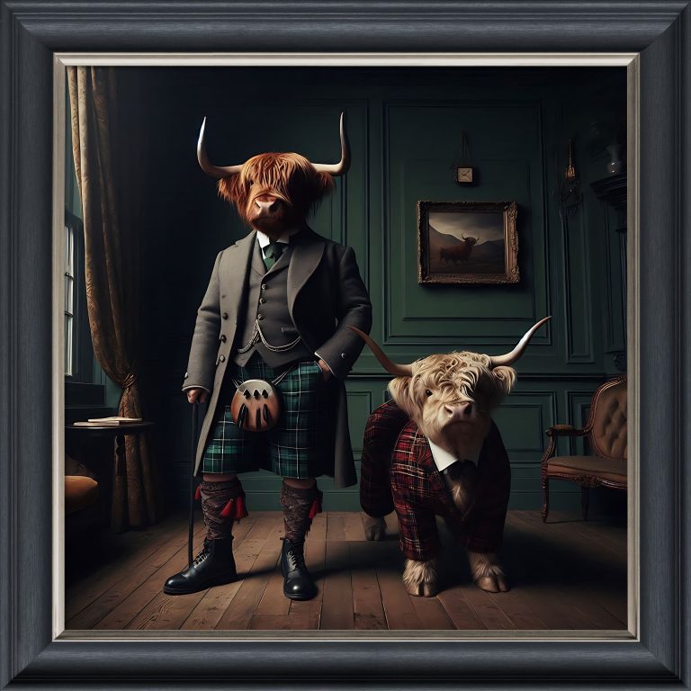 Lord Cow and Son – Velvet Illusion Print
