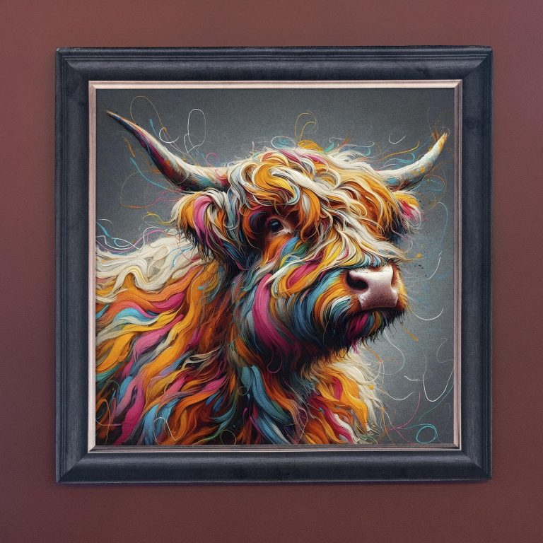 Multicoloured Cow – Velvet Illusion Print