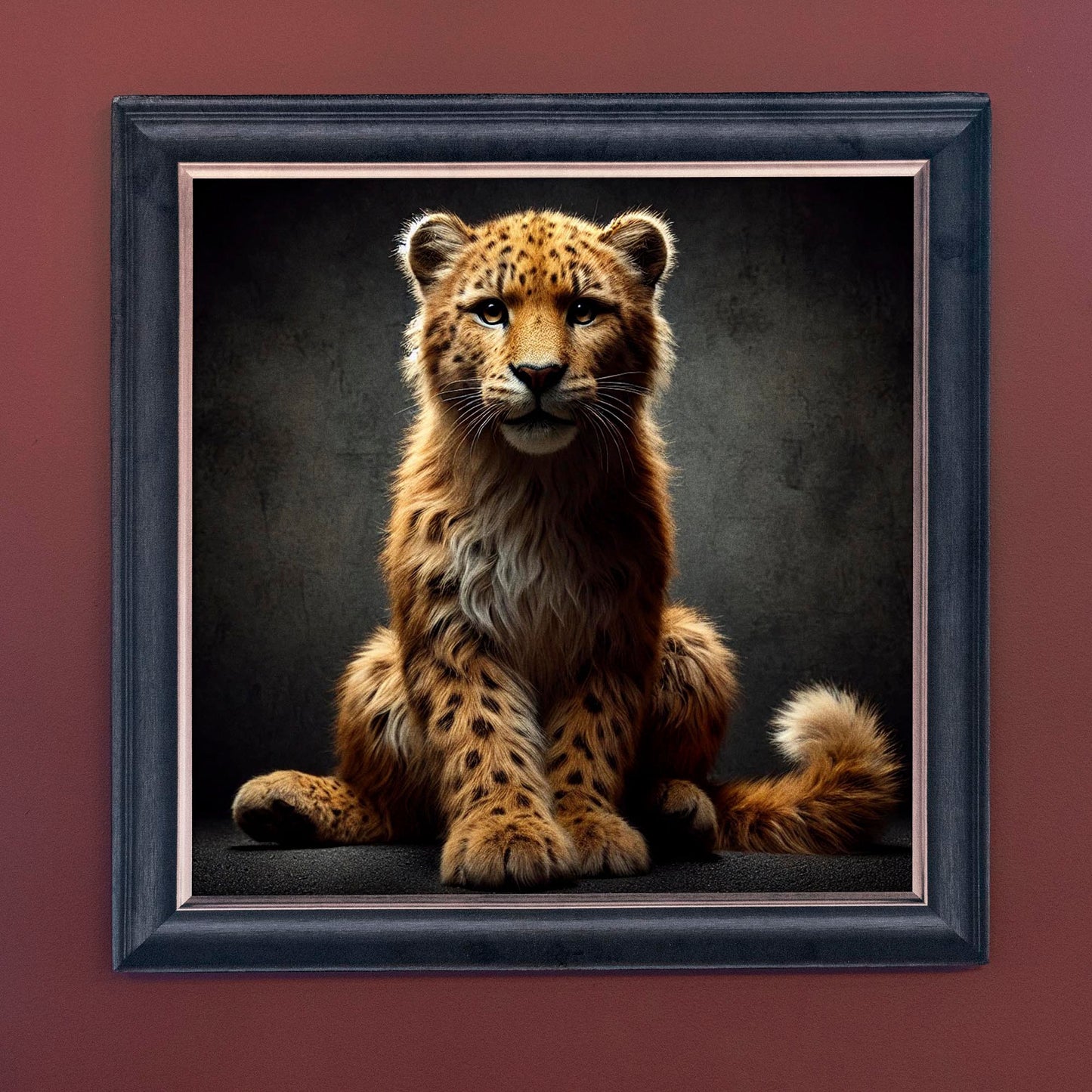 Orange Leopard Cub – Velvet Illusion Print