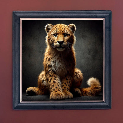 Orange Leopard Cub – Velvet Illusion Print
