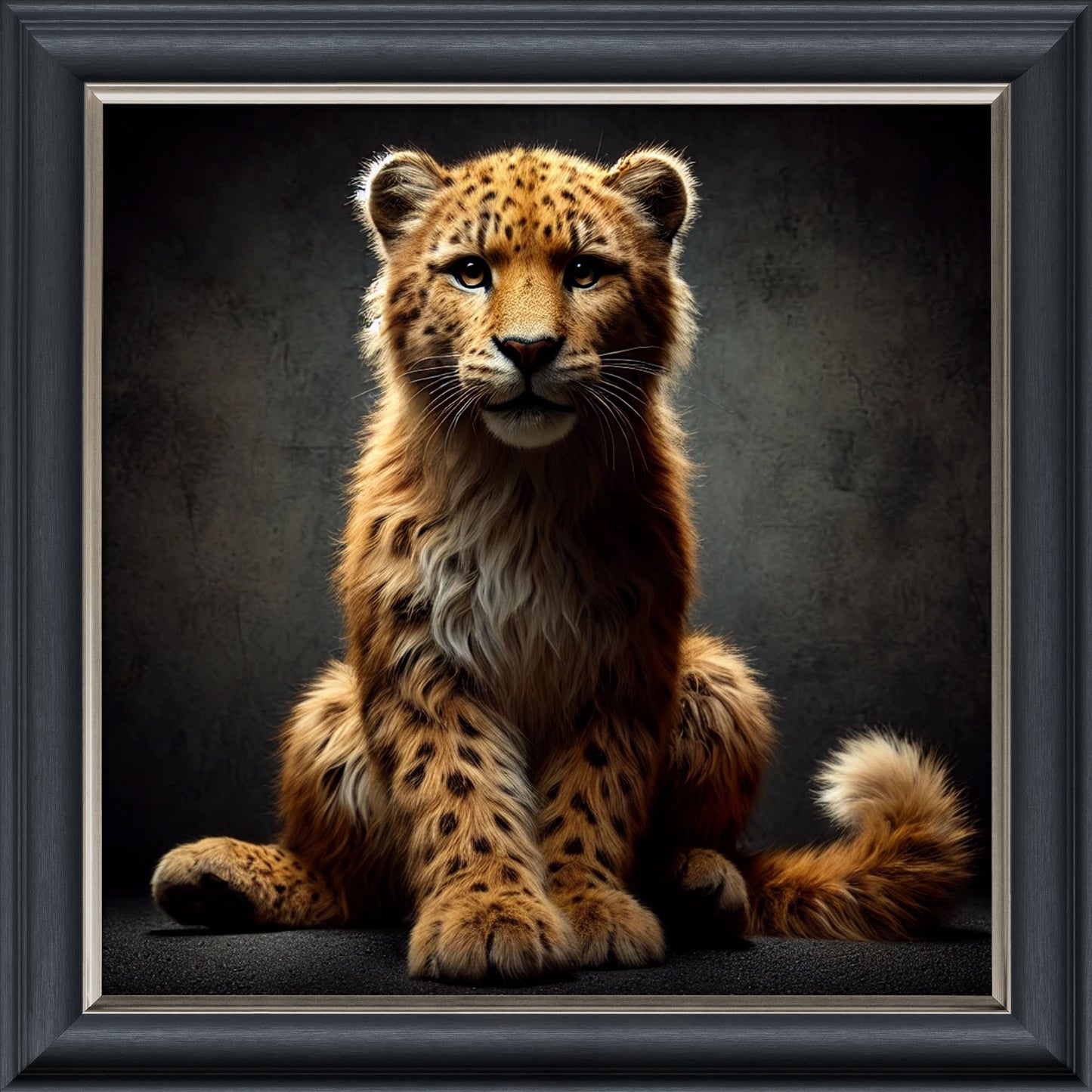 Orange Leopard Cub – Velvet Illusion Print
