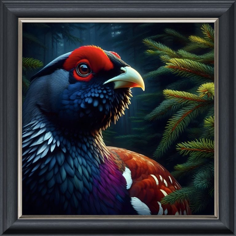 Red Grouse – Velvet Illusion Print