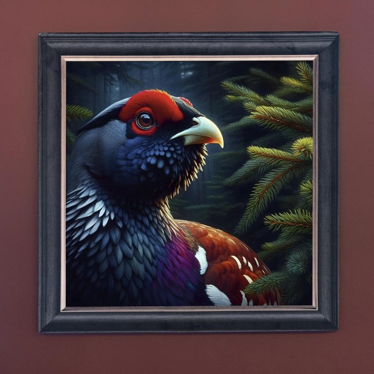Red Grouse – Velvet Illusion Print