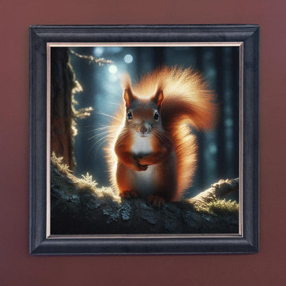 Red Squirrel – Velvet Illusion Print