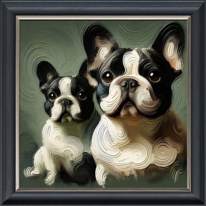 Two Frenchies – Velvet Illusion Print