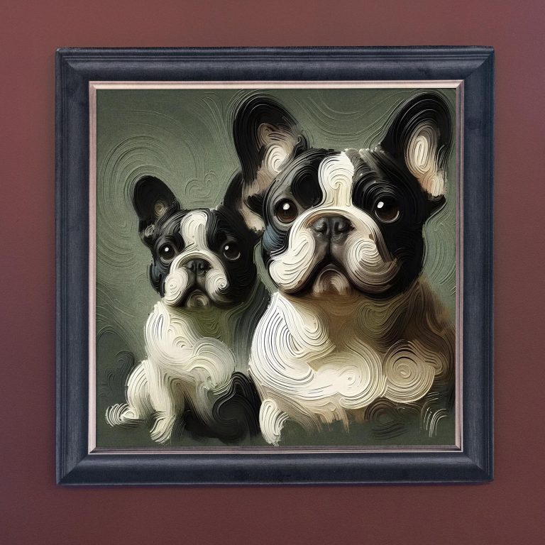 Two Frenchies – Velvet Illusion Print