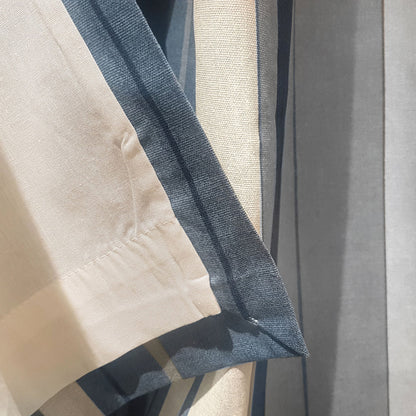 Whitworth Stripe Eyelet Curtains in Blue