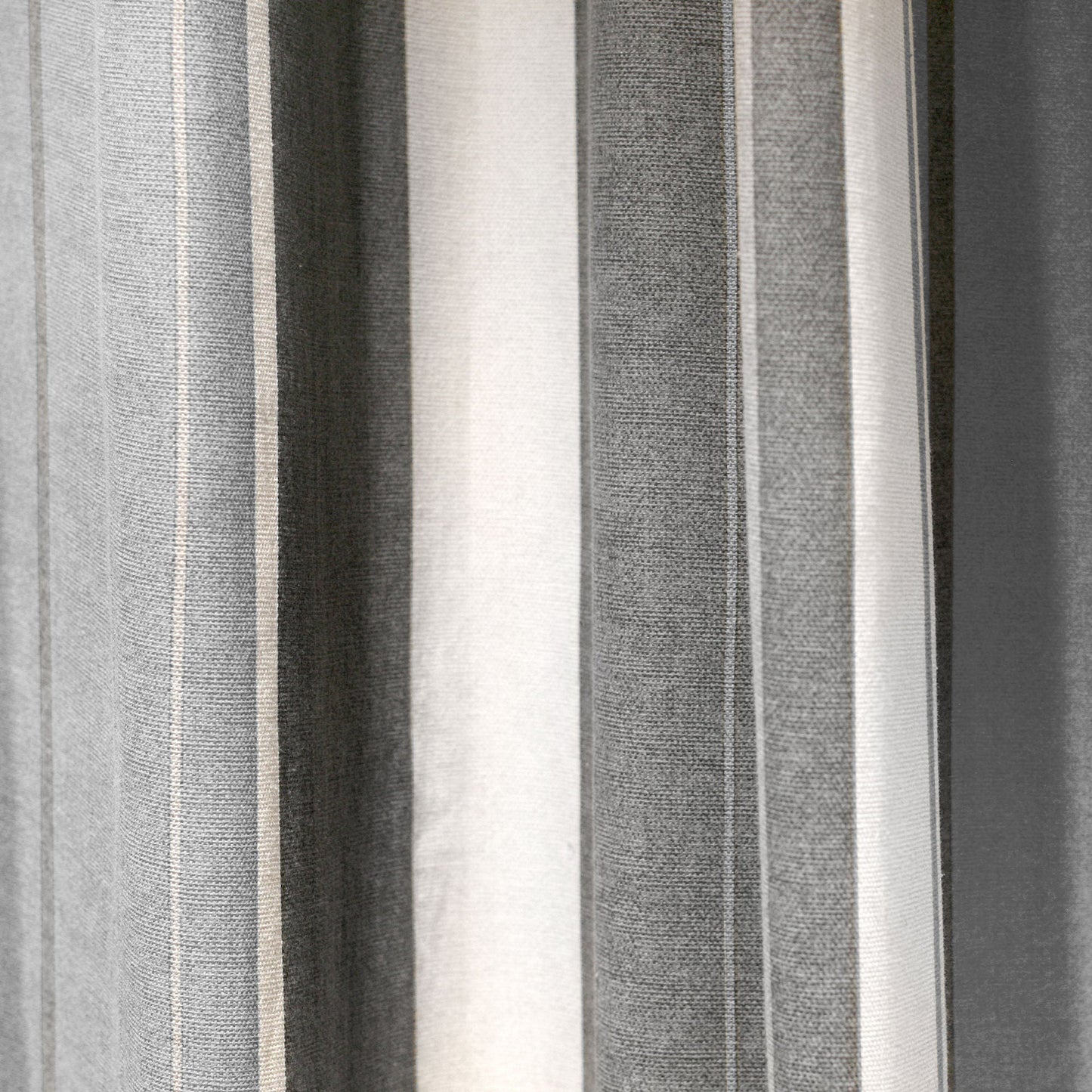 Whitworth Stripe Eyelet Curtains in Grey