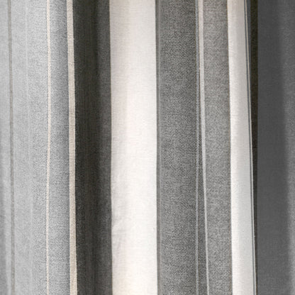 Whitworth Stripe Eyelet Curtains in Grey