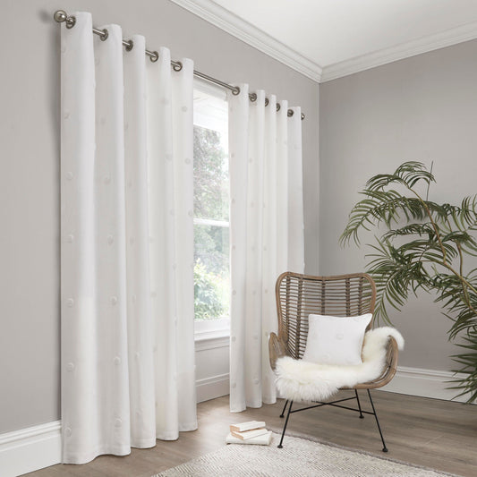 Zara Eyelet Curtains in White